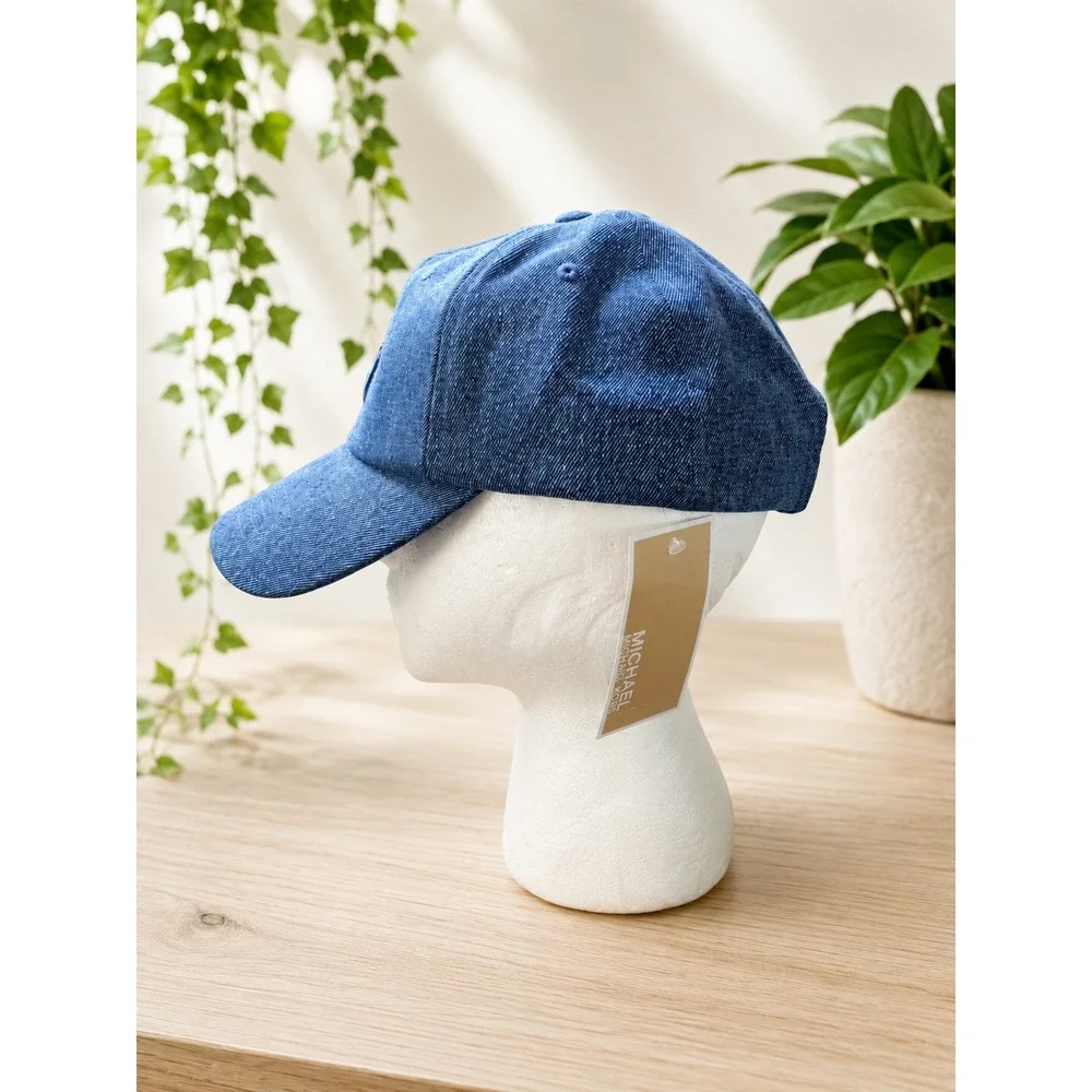 Michael Kors denim ball cap nwt